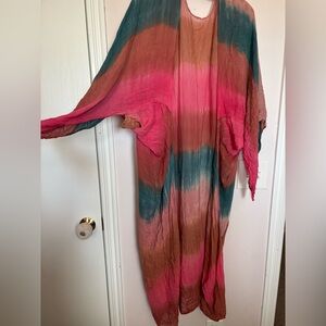 Lovestitch Pink and Teal Tie-Dye Dress